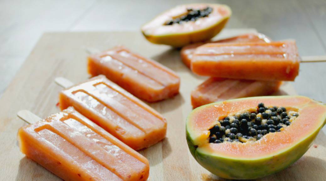 Papaya and Apple Ice Lollies