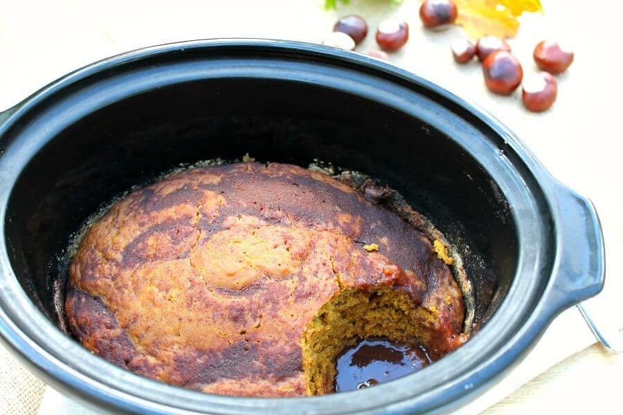 Slow Cooker Pumpkin Spice Pudding Cake 