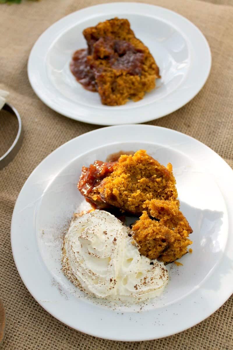 Slow Cooker Pumpkin Spice Pudding Cake 