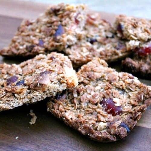 Cherry almond flapjack slices