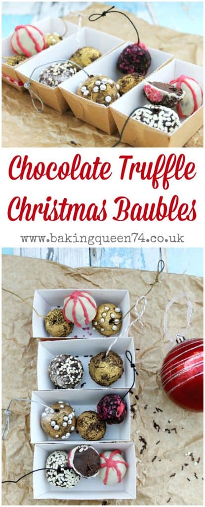 Chocolate Truffle Christmas Baubles - a fun festive bake ideal for Christmas gifts for your friends