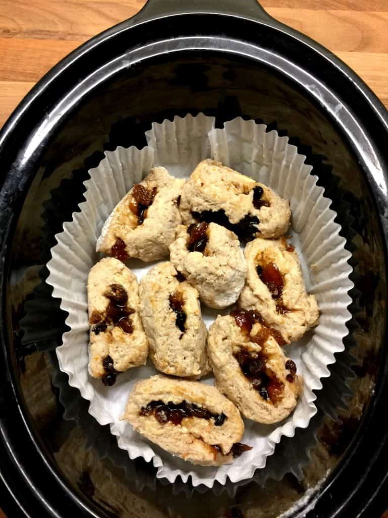 Slow cooker mincemeat swirls