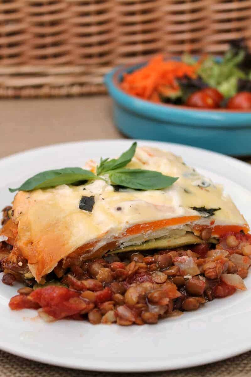 Slow Cooker Butternut Squash and Lentil Lasagne