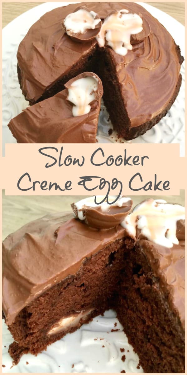 Slow Cooker Creme Egg Cake