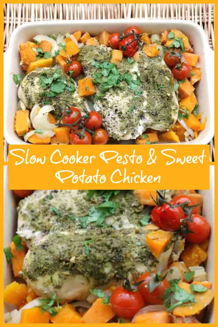 Slow Cooker Pesto and Sweet Potato Chicken