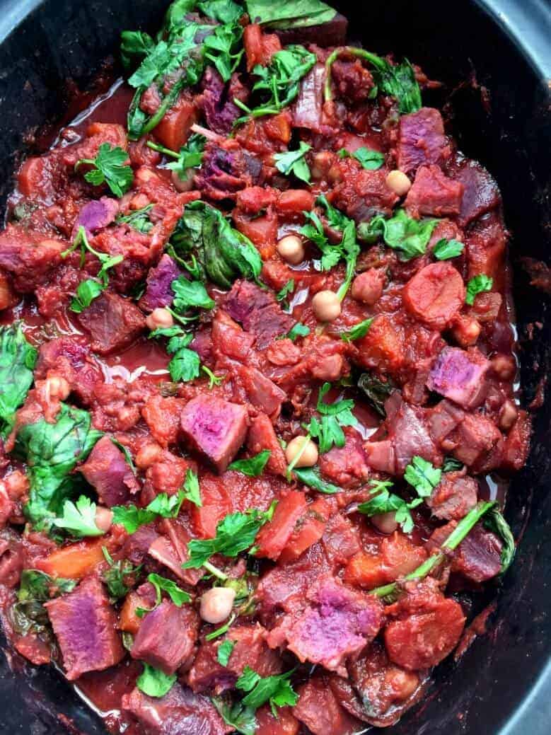 Slow Cooker Purple Sweet Potato and Chickpea Stew BakingQueen74
