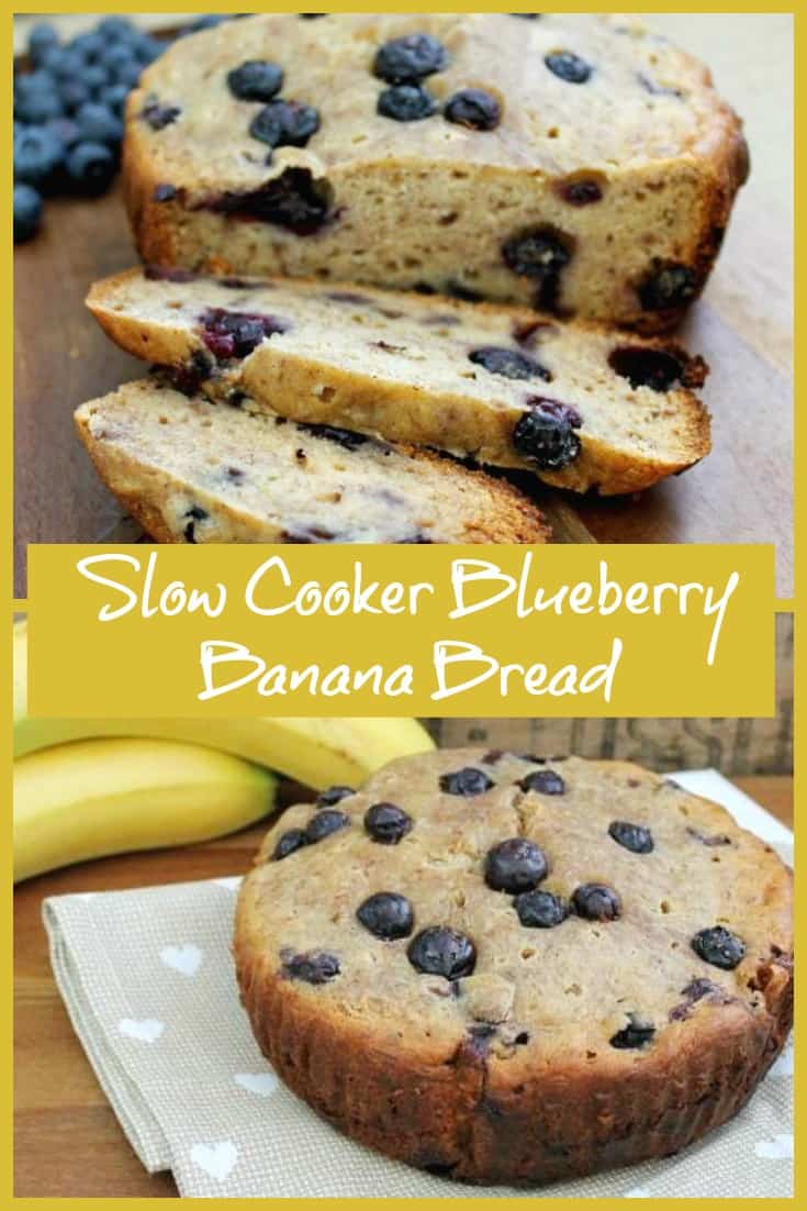 Slow Cooker Blueberry Banana Bread