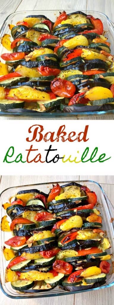 Baked ratatouille, a delicious summer dish made using fresh summer produce, typical of the South of France