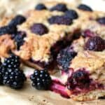 Blackberry oaty traybake cake