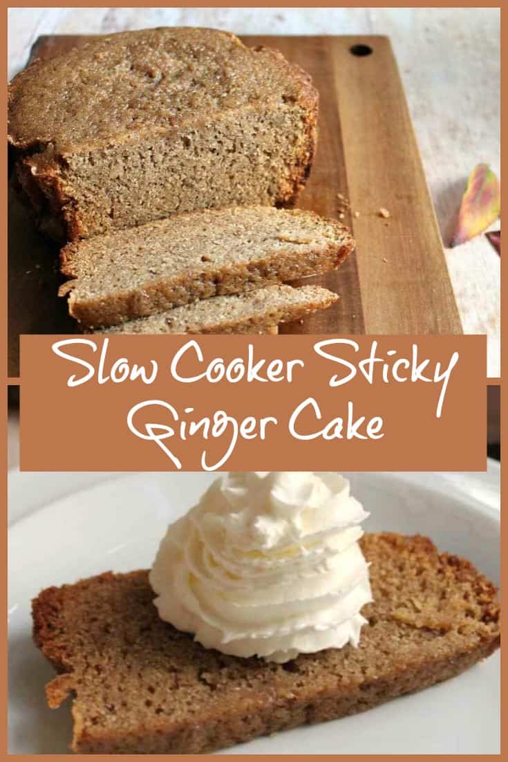 Slow Cooker Sticky Ginger Cake