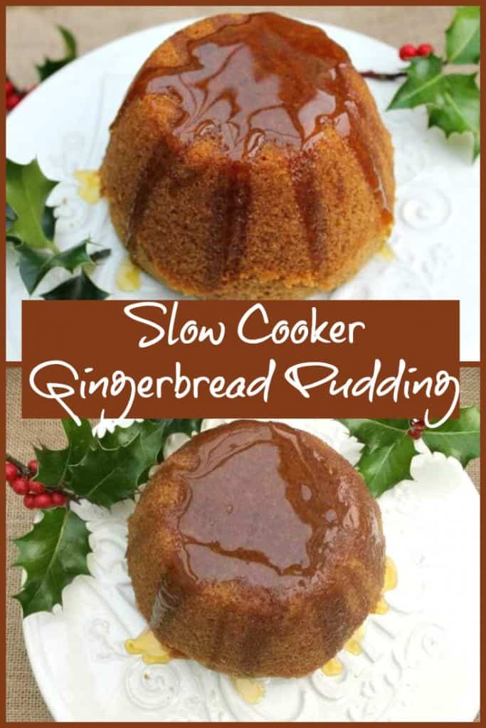 Slow Cooker Gingerbread Pudding - BakingQueen74