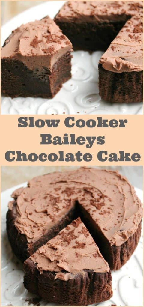 Slow Cooker Baileys Chocolate Cake is rich and fudgey and perfect for an indulgent bake over the holidays