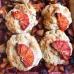 Plum and Blood Orange Cobbler