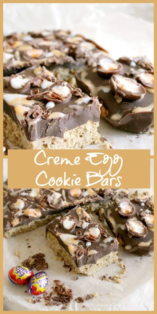 Creme Egg Chocolate Cookie Bars BakingQueen74