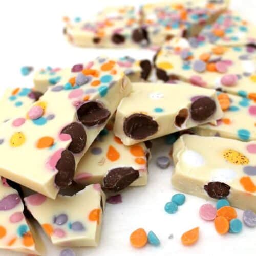 Mini Egg White Chocolate Bark