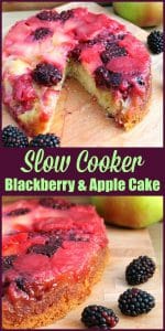 Slow Cooker Blackberry And Apple Cake - BakingQueen74