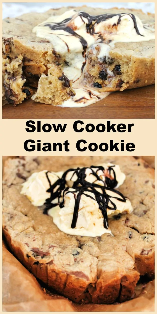 Slow Cooker Giant Choc Chip Cookie