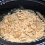 Slow cooker mac and cheese - mixed and ready to cook