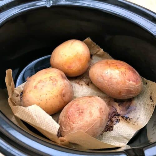 Slow Cooker Baked Potatoes
