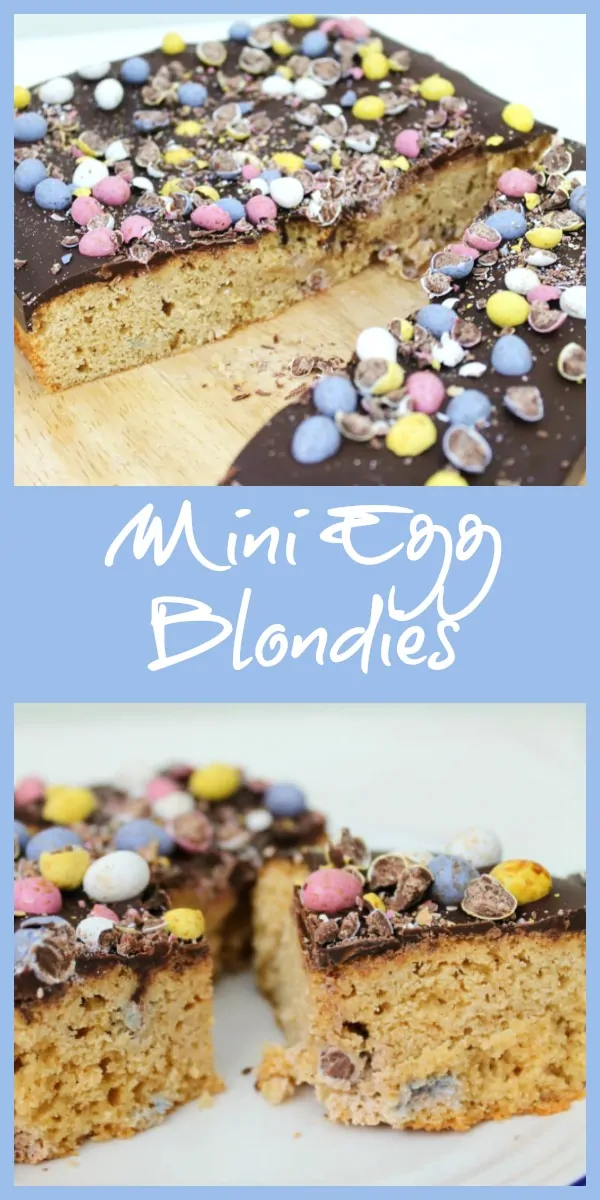 Mini Egg Blondies collage