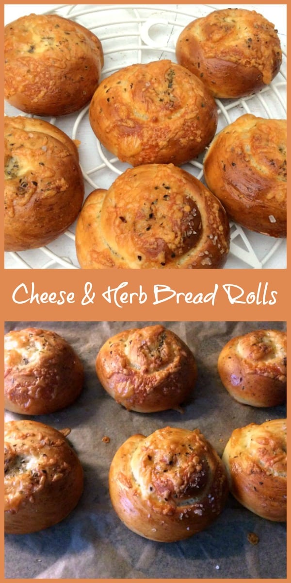 Cheese and herb bread rolls