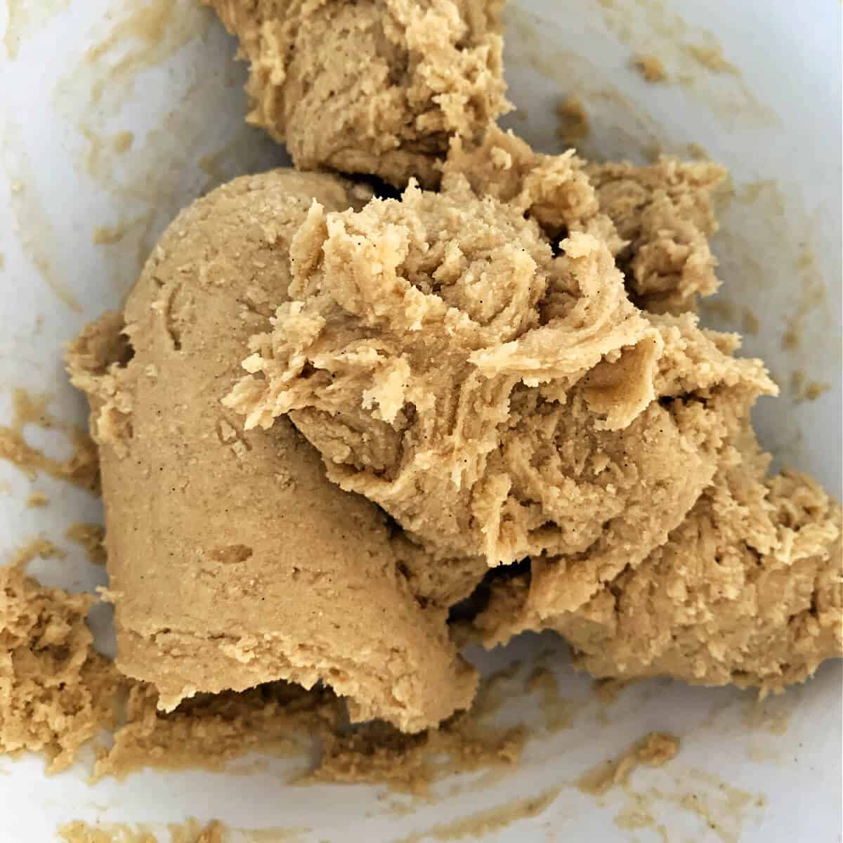 Cookie dough ready to use.