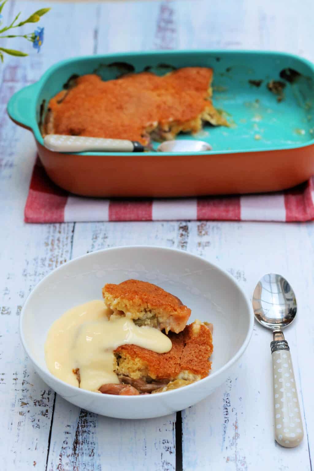 Rhubarb Sponge Pudding BakingQueen74